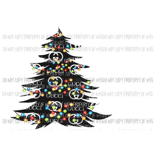 Gucci Christmas Tree 2 Sublimation transfers Heat Transfer