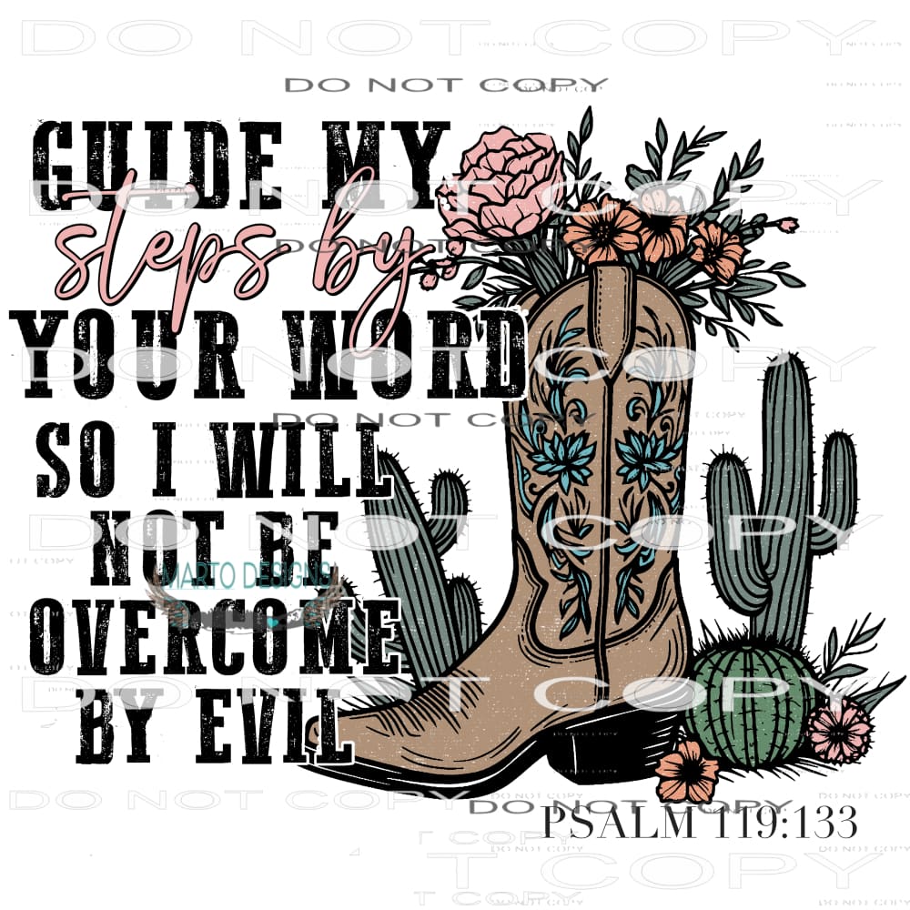 Guide My Steps #9464 Sublimation transfers - Heat Transfer