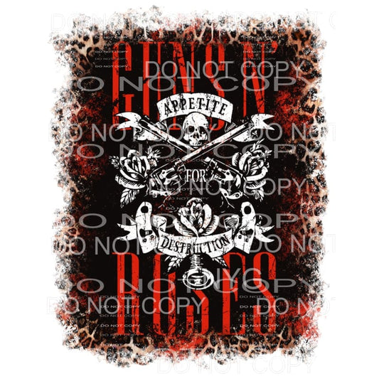 Guns N Roses Appetite For Destruction red leopard print 