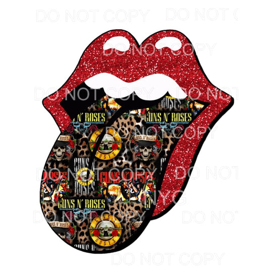 Guns N Roses Lips Sublimation transfers - Heat Transfer