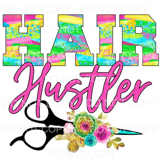 Hair Hustler Pink Colorful Floral Sublimation transfers - 