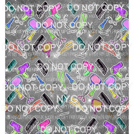 Hair Stylist Background #3 Sublimation transfers 13 x 9 inches Heat Transfer