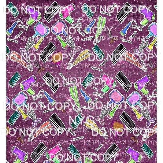 Hair Stylist Background #5 Sublimation transfers 13 x 9 inches Heat Transfer