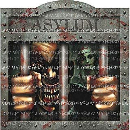 Halloween Horror Asylum Sublimation transfers Heat Transfer