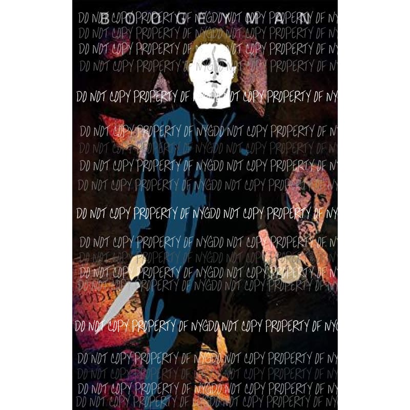 Halloween Horror Mike Myers Boogeyman Sublimation transfers Heat Transfer