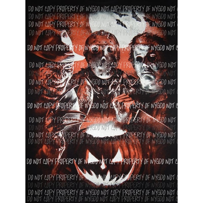 Halloween Horror Movie Freddie Jason Mike Myers Sublimation transfers Heat Transfer