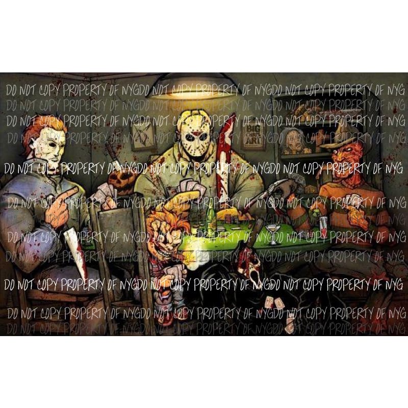 Halloween Horror Movie Freddie Sublimation transfers Heat Transfer