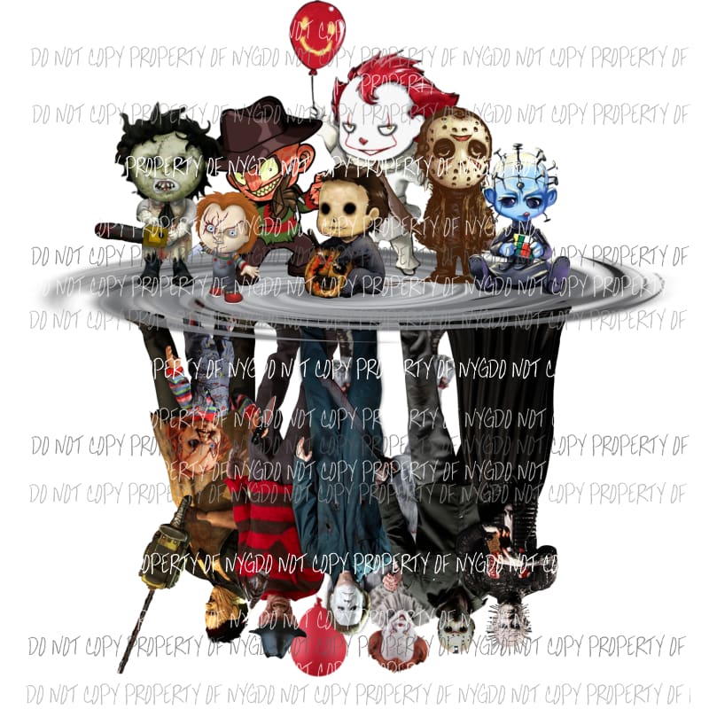 Halloween Horror Movie Vortex Crew Freddie Sublimation transfers Heat Transfer