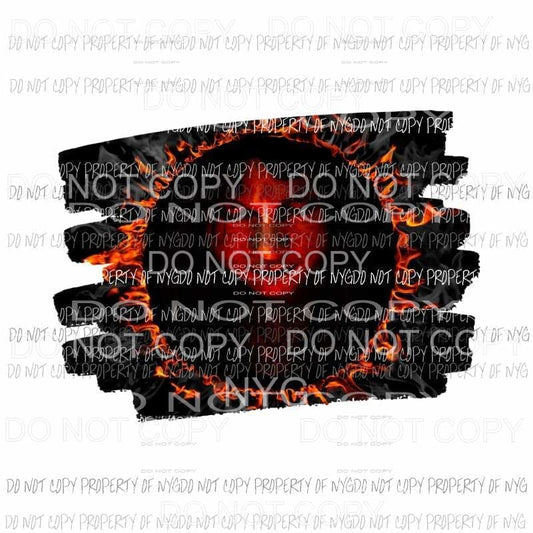 Halloween image # 10 face red black Sublimation transfers Heat Transfer