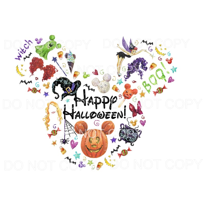 Halloween Mickey Disney # 90 Sublimation transfers - Heat 