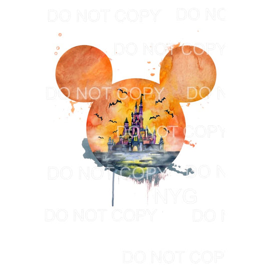 Halloween Mickey Disney Princess Castle #1 Sublimation 
