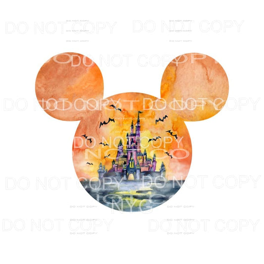 Halloween Mickey Disney Princess Castle #2 Sublimation 