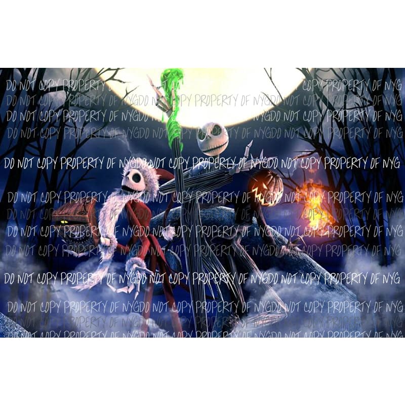 Halloween Movie Nightmare Before Christmas # 23 Sublimation transfers Heat Transfer