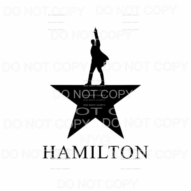Hamilton Silhouette Star Sublimation transfers - Heat 