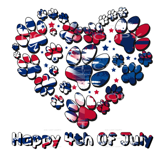 Happy 4th Of July #5399 Sublimation transfers - Heat
