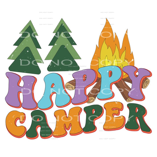 Happy Camper #5098 Sublimation transfers - Heat Transfer