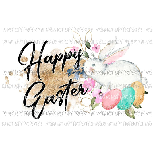 Happy Easter #10 bunny rabbit and eggs Sublimation transfers Heat Transfer