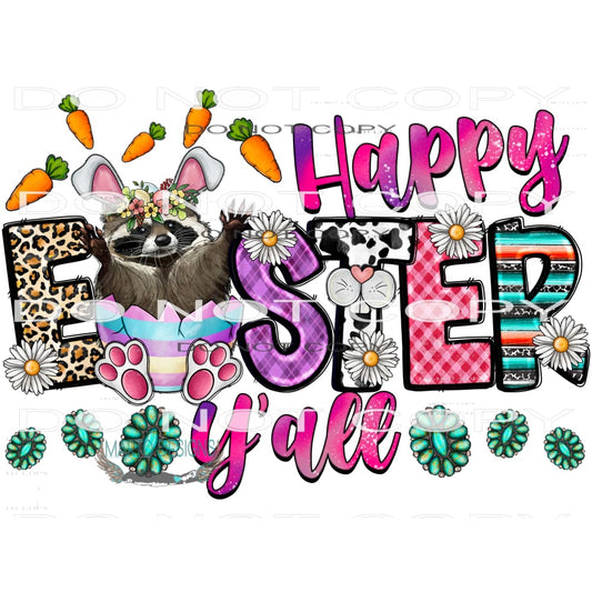 Happy Easter Y’all #10060 Sublimation transfers - Heat