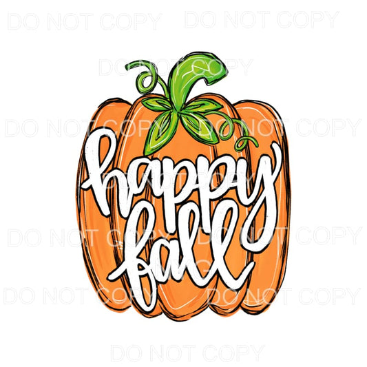 Happy Fall Pumpkin Sublimation transfers - Heat Transfer
