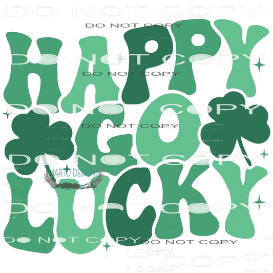 Happy Go Lucky #10110 Sublimation transfers - Heat Transfer