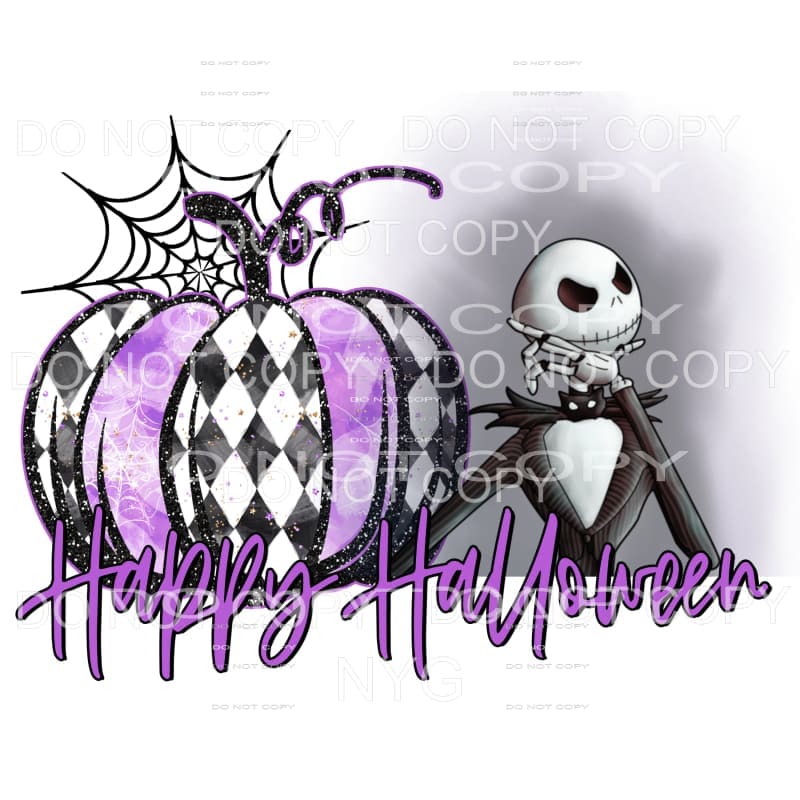 Happy Halloween Pumpkin Jack Sublimation transfers - Heat 
