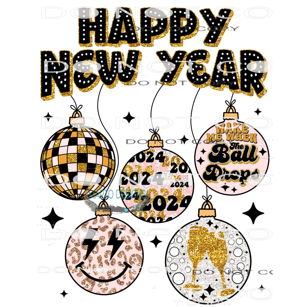 Happy New Year #8769 Sublimation transfers - Heat Transfer