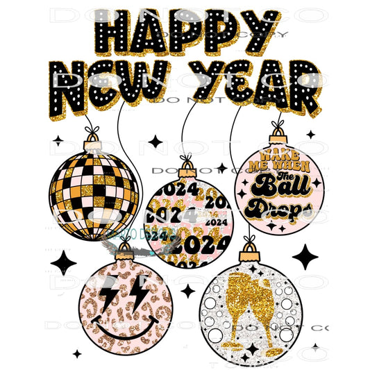 Happy New Year #8769 Sublimation transfers - Heat Transfer