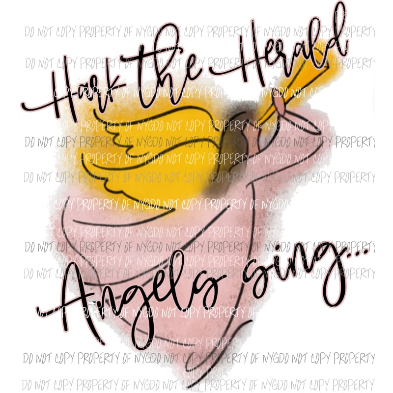 Hark The Herald Angels sing Sublimation transfers Heat Transfer