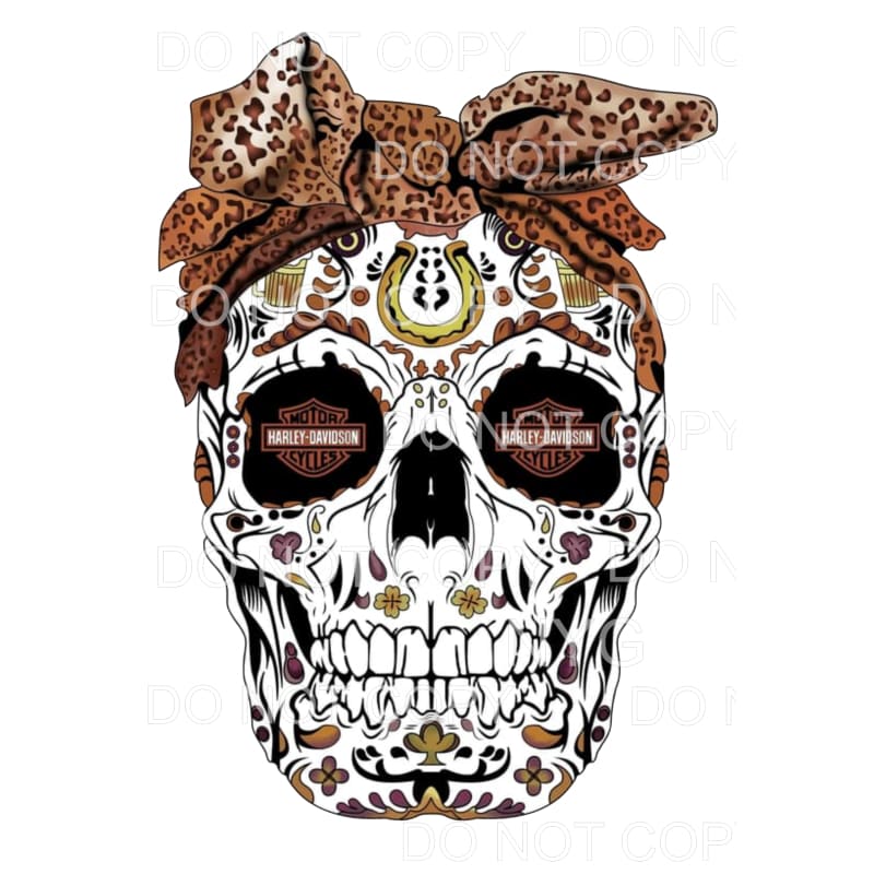 harley sugar skull # 8523 Sublimation transfers - Heat 