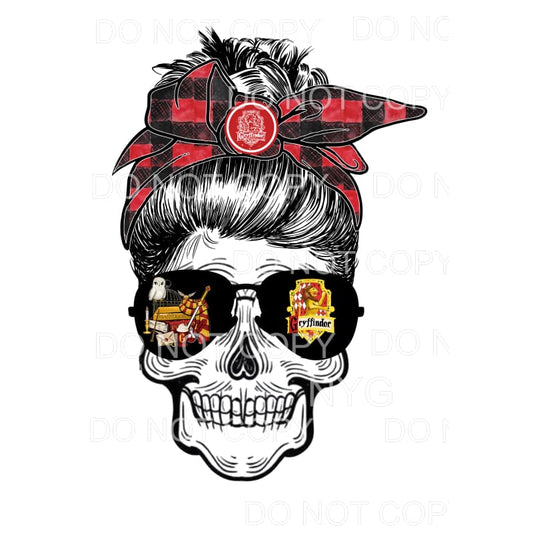 Harry Potter RED Messy Bun SKULL HP Sublimation transfers - 