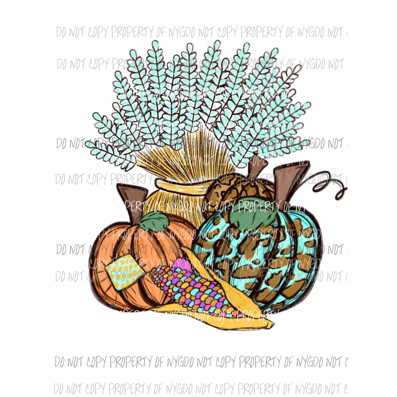 Harvest pumpkins Sublimation transfers Heat Transfer