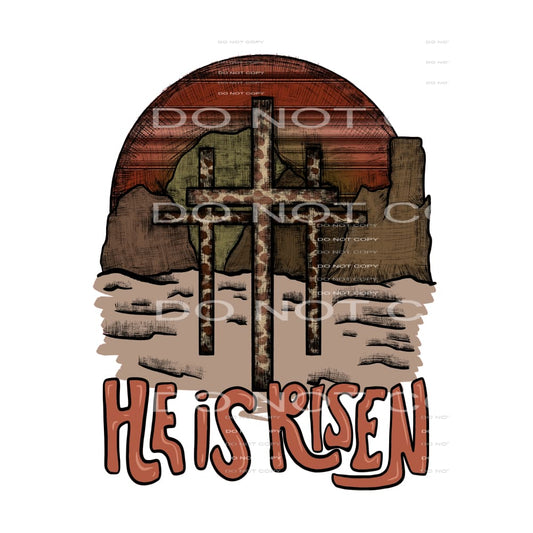 he is risen #4596 Sublimation transfers - Heat Transfer