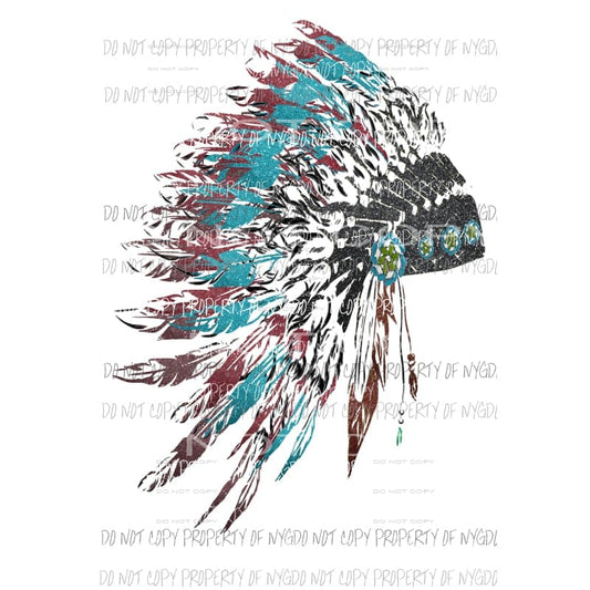 Head Dress # 335 Sublimation transfers Heat Transfer