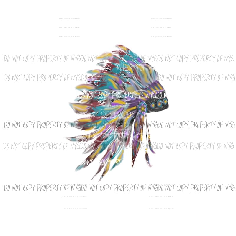 Head Dress Hand Drawn #337 Sublimation transfers Heat Transfer