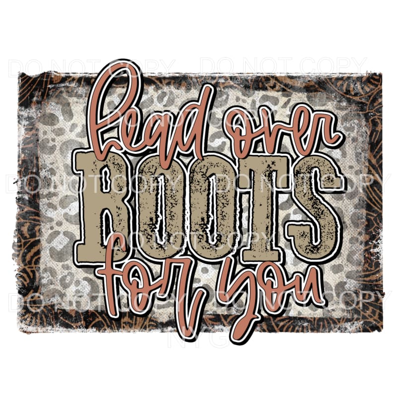 Head Over Boots For You Leopard Frame Jon Pardi Sublimation 