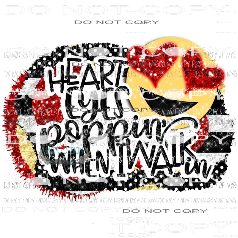 Heart eyes poppin emoji - Valentines Day Love Sublimation transfers Heat Transfer