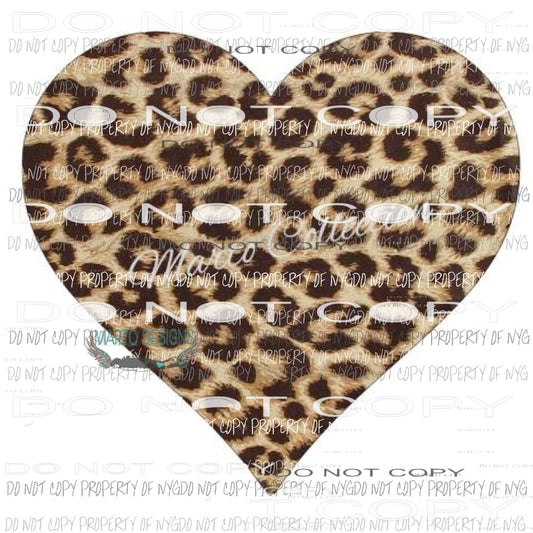 Heart Leopard Sublimation transfer Heat Transfer