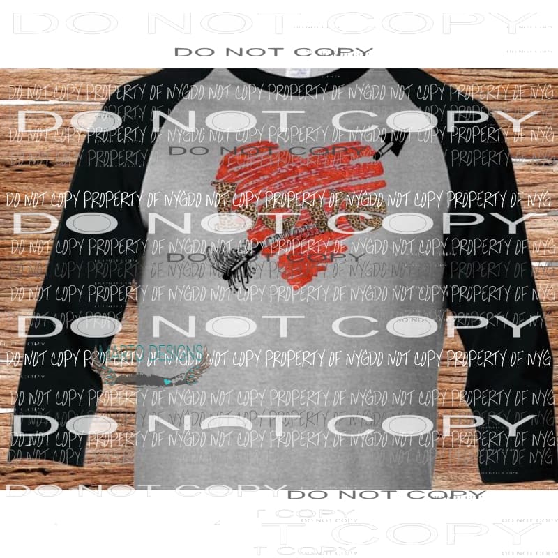 Heart love with arrow sublimation transfer Heat Transfer