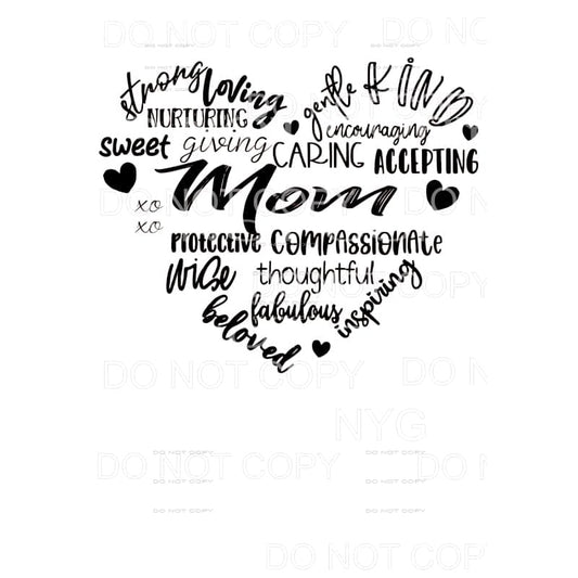 HEART Mama - Mimi - Mom - Nana other names in drop down menu