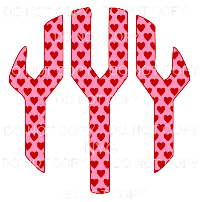 HEART monogram # 1 letters put letters in notes please 