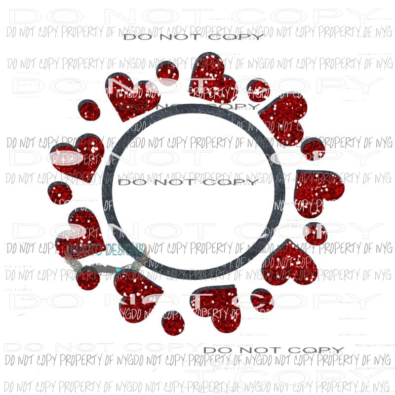 Heart Monogram 1 Sublimation transfers Heat Transfer