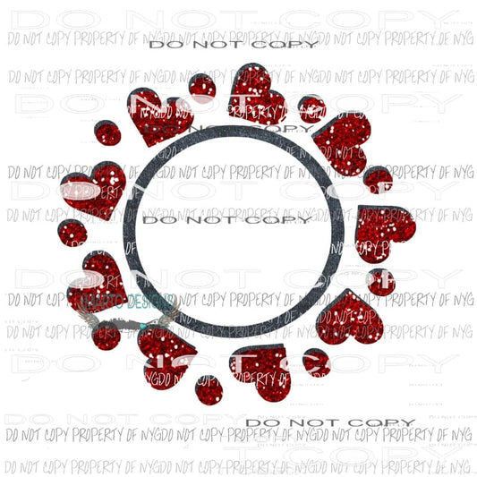 Heart Monogram 1 Sublimation transfers Heat Transfer