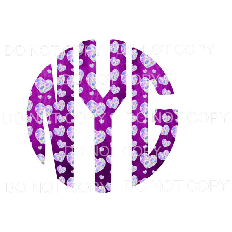 HEART monogram # 2 letters put letters in notes please 