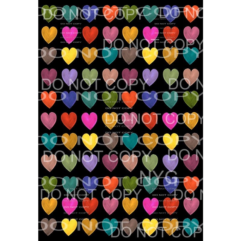 Heart Sheet # 4445 Sublimation transfers - 13 x 9 inches - 