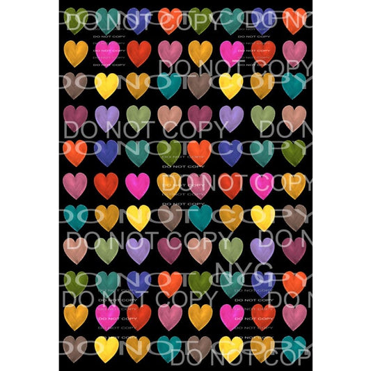 Heart Sheet # 4445 Sublimation transfers - 13 x 9 inches - 
