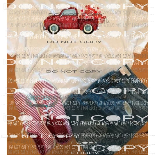 Heart Truck sublimation transfer Heat Transfer