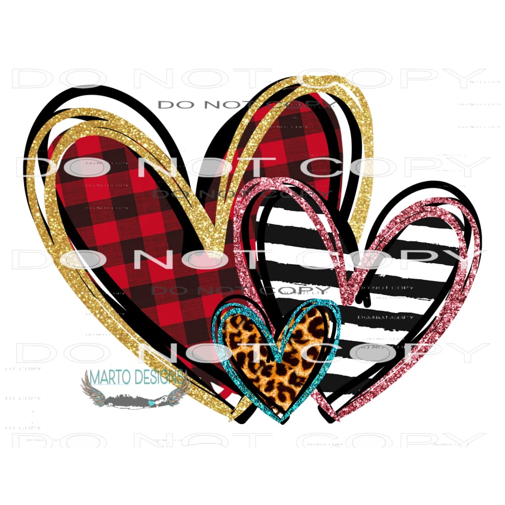 Hearts #9481 Sublimation transfers - Heat Transfer Graphic