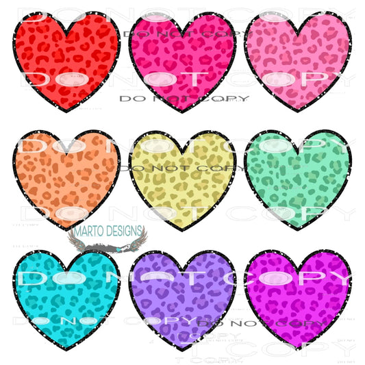 Hearts #9492 Sublimation transfers - Heat Transfer Graphic