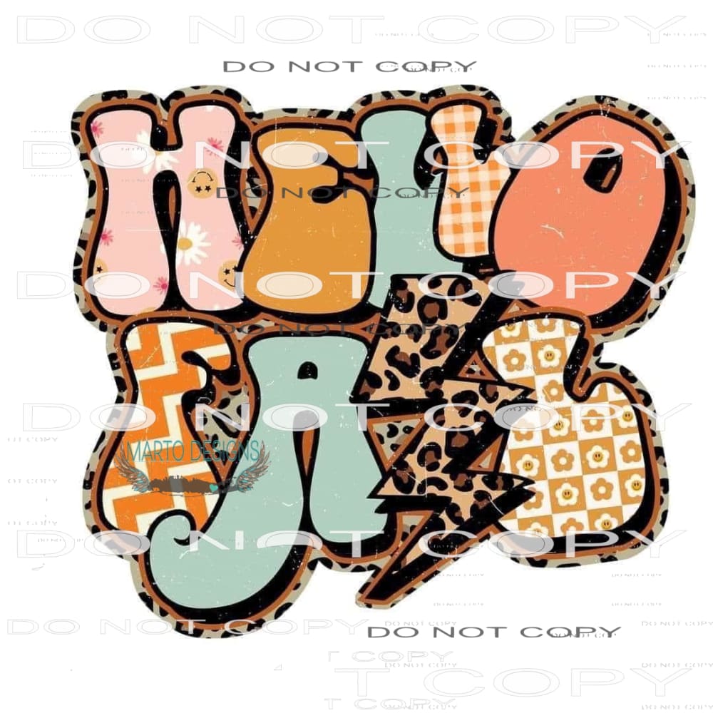 Hello Fall #6151 Sublimation transfers - Heat Transfer