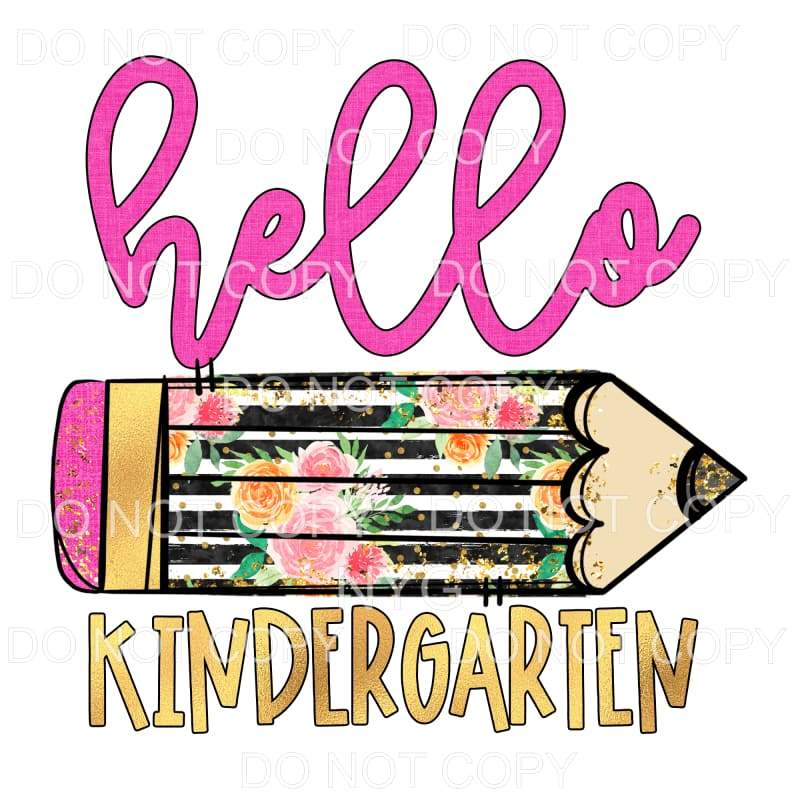 Hello Flower Pencil GRADES preschool PRE K TO 5TH GRADE 
